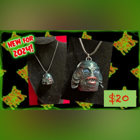 Universal monsters gillman pendant necklace unisex - Picture 1 of 1